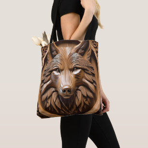 Bolsa Tote Sentinela Silvestre: A Impressão Majestosa do Lobo