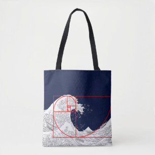 Bolsa Tote Sequência Fibonacci e a onda do Excelente