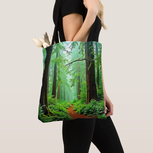 Bolsa Tote Sequoia Floresta Mistura Design (Close Up)