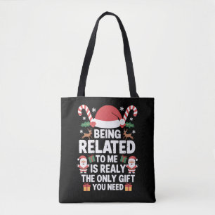 Bolsa Tote Ser Parente Meu Natal Divertido Família Xmas 