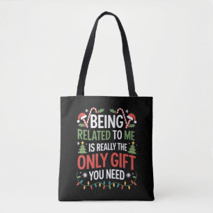 Bolsa Tote Ser Parente Meu Natal Divertido Família Xmas