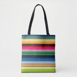 Bolsa Tote Serape geral mexicano tradicional