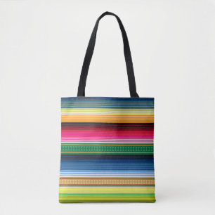 Bolsa Tote Serape geral mexicano tradicional
