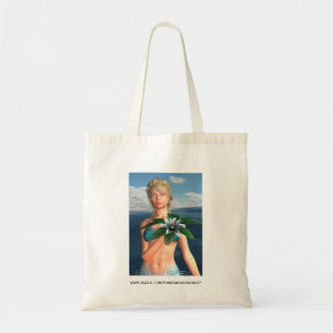 Bolsa Tote Sereia com Flor de Nenúfar