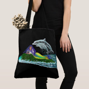 Bolsa Tote Sereia com golfinhos