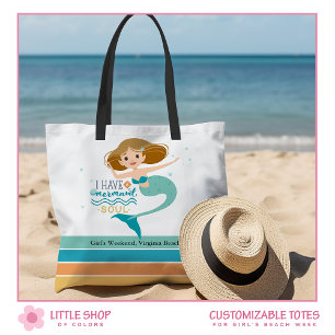 Bolsa Tote Sereia das Girls Beach Weekend Personalizada