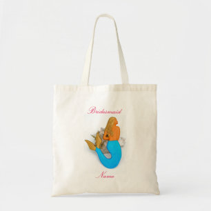 Bolsa Tote Sereia do ouro-cabelo da dama de honra