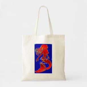 Bolsa Tote Sereia do vermelho da madrinha de casamento