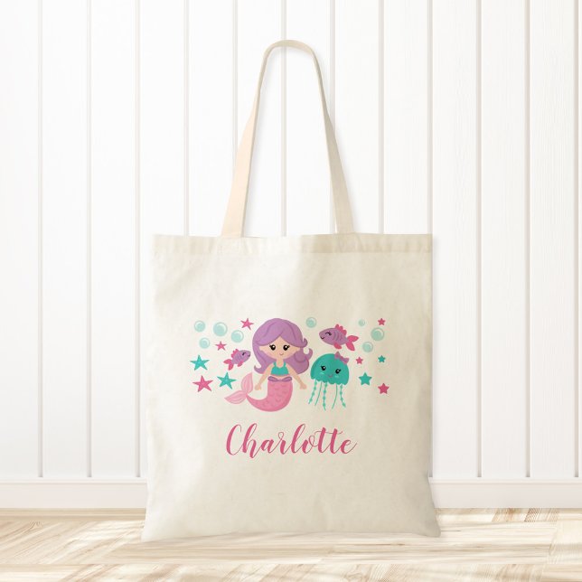 Bolsa Tote Sereia Gira Personalizada (Criador carregado)