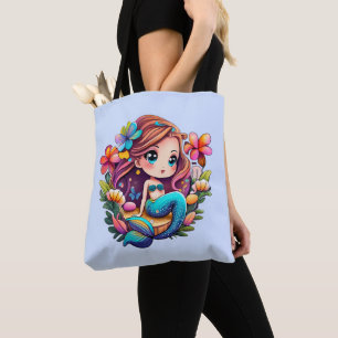 Bolsa Tote Sereia Kawaii 