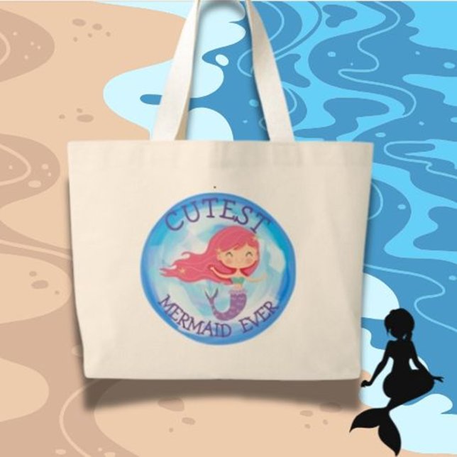 Bolsa Tote Sereia mais suja do mundo (Magical Mermaid Birthday Gifts for Your Little Girl)