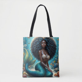 Bolsa Tote Sereia Negra Arte Submarina