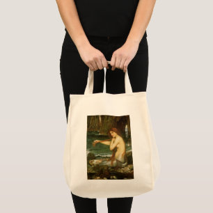 Bolsa Tote Sereia pelo Waterhouse de JW, arte da mitologia do