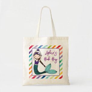 Bolsa Tote Sereia, saco de livro personalizado