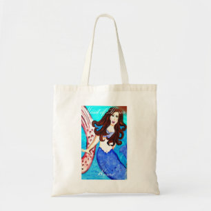 Bolsa Tote Sereia triguenha da azul-cauda da madrinha de