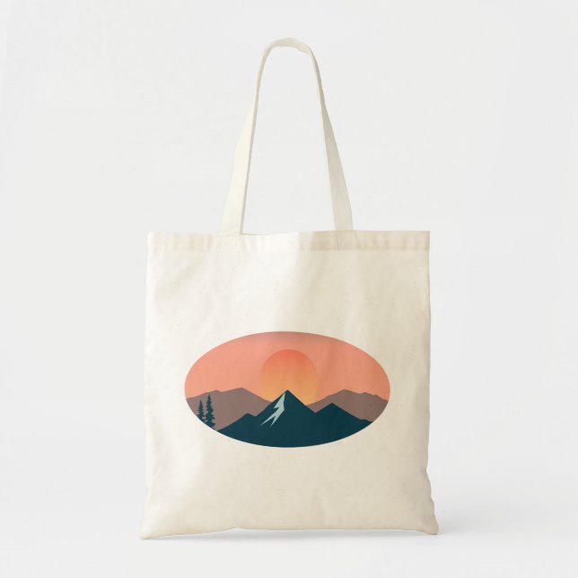Bolsa Tote Serene Mountain Sunset  (Frente)