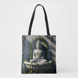 Bolsa Tote Serene Tranquil Buda Fountain
