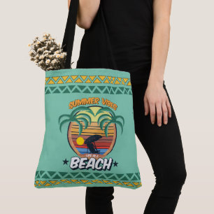 Bolsa Tote Serenidade à beira-mar num cenário verde
