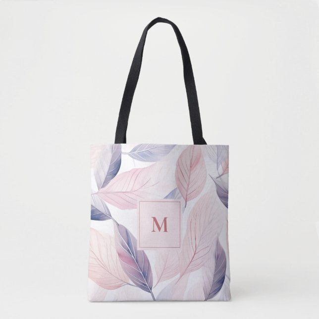 Bolsa Tote Serenidade Suave A Aquarela Deixa Monograma Person (Frente)