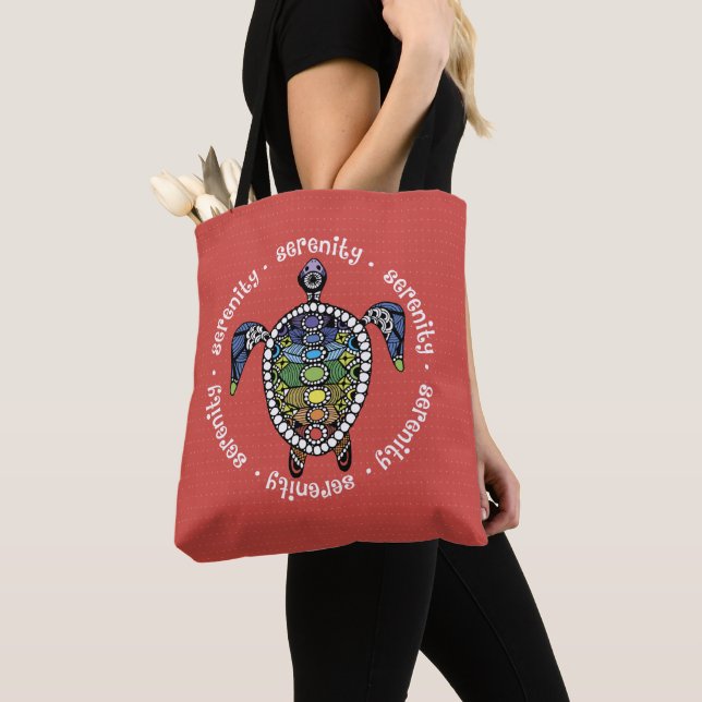 Bolsa Tote Serenidade Tartaruga Chakras (Close Up)