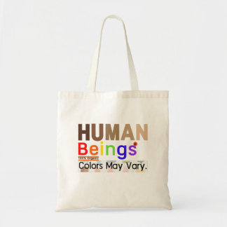Bolsa Tote Seres Humanos Cores Orgânicas A 100% Podem Variar