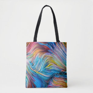 Bolsa Tote Série Color In Motion. Design de fundo do Flowi