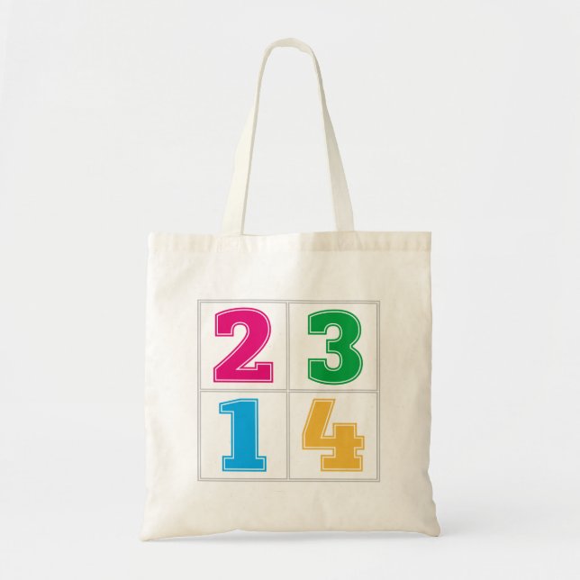 Bolsa Tote Série numérica 1234 (Frente)