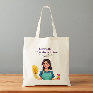 Bolsa Tote Serviço de Limpeza da Casa, Mulher Moderna, rosa