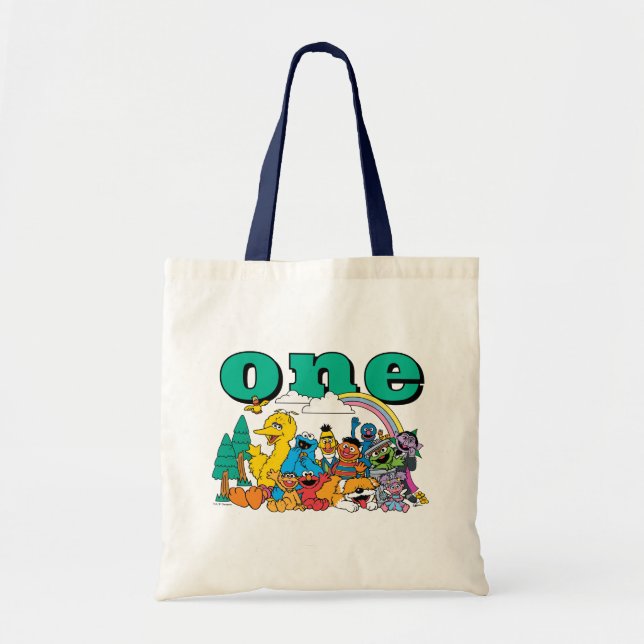 Bolsa Tote Sesame Street Characters & Street Sign Tote Bag (Frente)