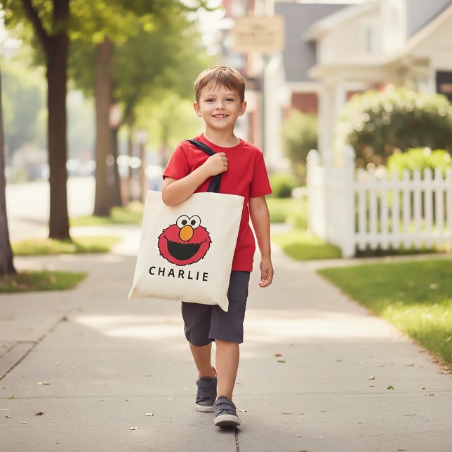 Bolsa Tote Sesame Street | Elmo Face (Criador carregado)