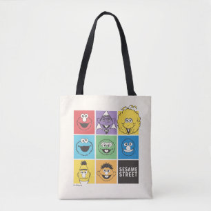 Bolsa Tote Sésamo Street Pals Blocos de cores