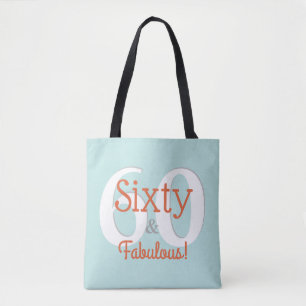 Bolsa Tote Sessenta & Fabuloso Feliz 60º Aniversário Verde Ág