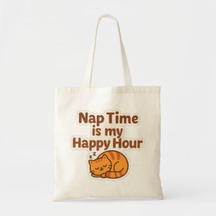 Bolsa Tote Sesta da Hora Feliz – Tote do Gato Aconchegante