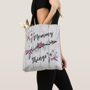 Bolsa Tote Seta com Penas e Flores no Saco