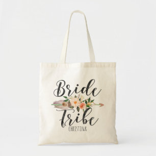 Bolsa Tote Seta Floral de Penas de "Tribo Brilhante" Personal