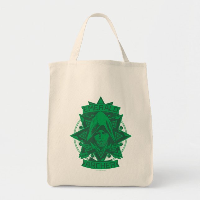 Bolsa Tote Seta | Gráfico Emerald Archer (Frente)
