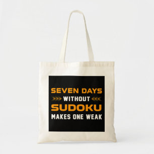 Bolsa Tote Sete Dias Engraçados Sem Sudoku Para Jogo De Quebr