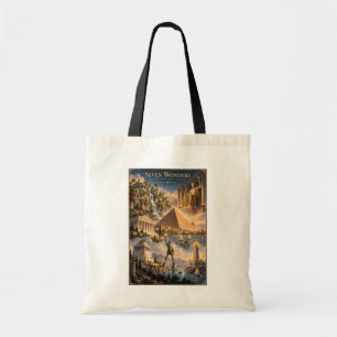 Bolsa Tote Sete Maravilhas do Mundo Arte Histórica