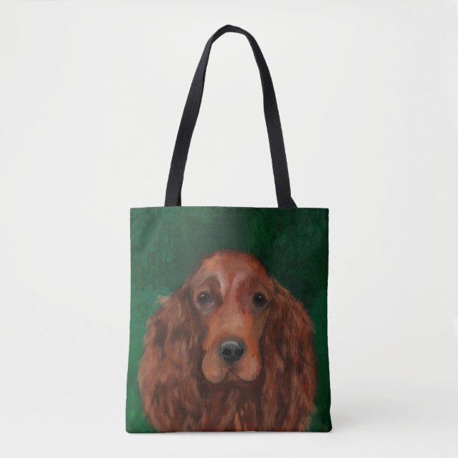 Bolsa Tote Setter Irlandês Vermelho (Frente)
