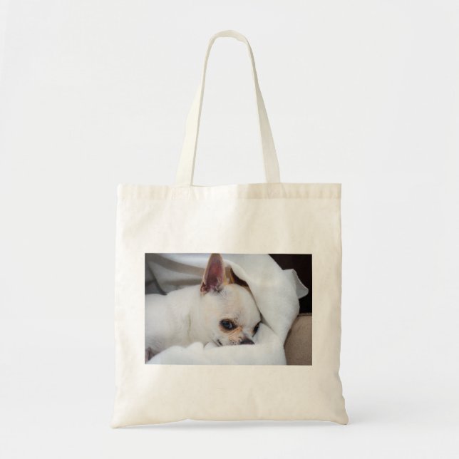Bolsa Tote Seu cachorrinho de estimação foto personalizada ch (Frente)