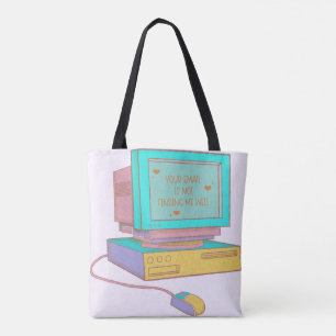 Bolsa Tote Seu E-mail Não Me Encontra Bem Engraçado Retro