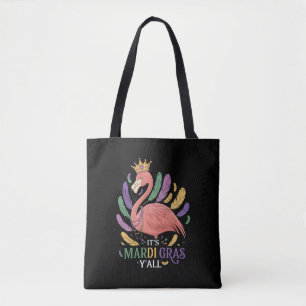 Bolsa Tote Seu Fantasia de Flamingo para o Mardi Gras