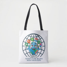 Bolsa Tote Seu Futuro Seus Passos Dia da Terra