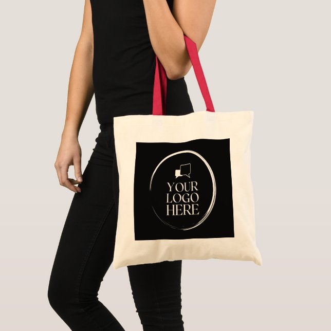 Bolsa Tote Seu Logotipo Aqui Moderno (Frente (produto))