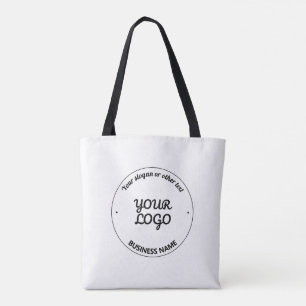 Bolsa Tote Seu logotipo com Slogan e nome comercial editáveis