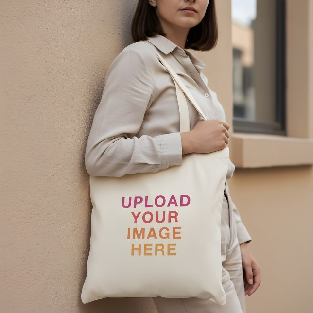 Bolsa Tote Seu logotipo de imagem simples (Criador carregado)