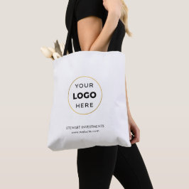 Bolsa Tote Seu Logotipo Personalizado Empresa Branco