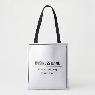Bolsa Tote Seu Nome Comercial ou Marca Etc. Branco Preto