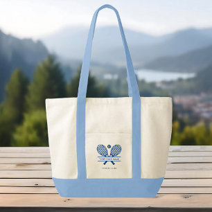 Bolsa Tote Seu nome de clube desportivo Tênis da equipe Blue 