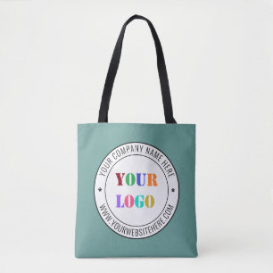 Bolsa Tote Seu nome de logotipo Site e sua etiqueta de cores